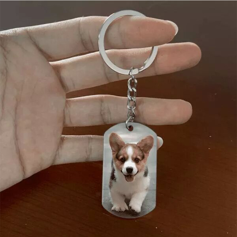 Personalized custom pet memorial keychain