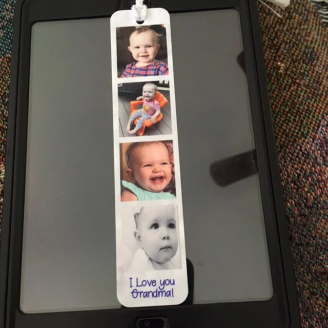 Personalized Photo Metal Bookmark, Readers gift, Gift for Mom