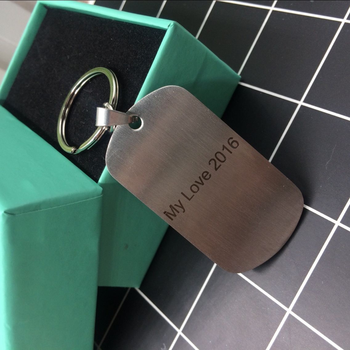 Personalized Picture Titanium Keychain