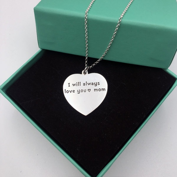Personalized Photo Necklace Silver