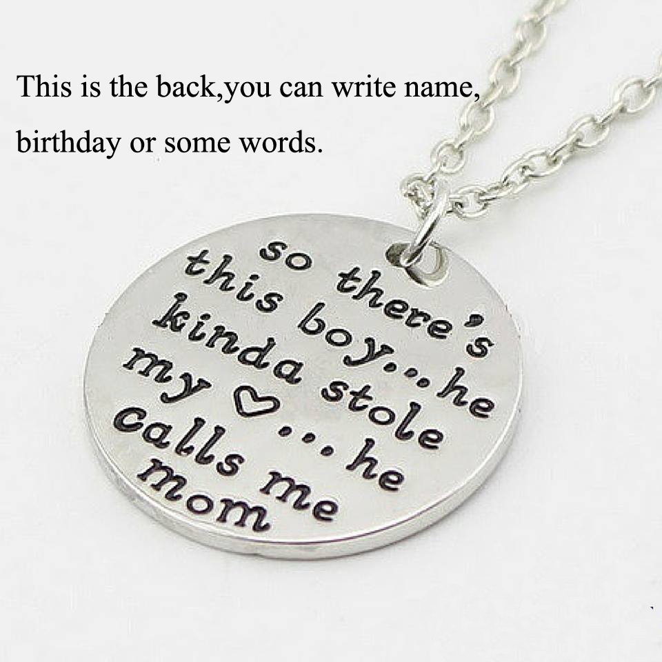 Personalized Photo Necklace Silver