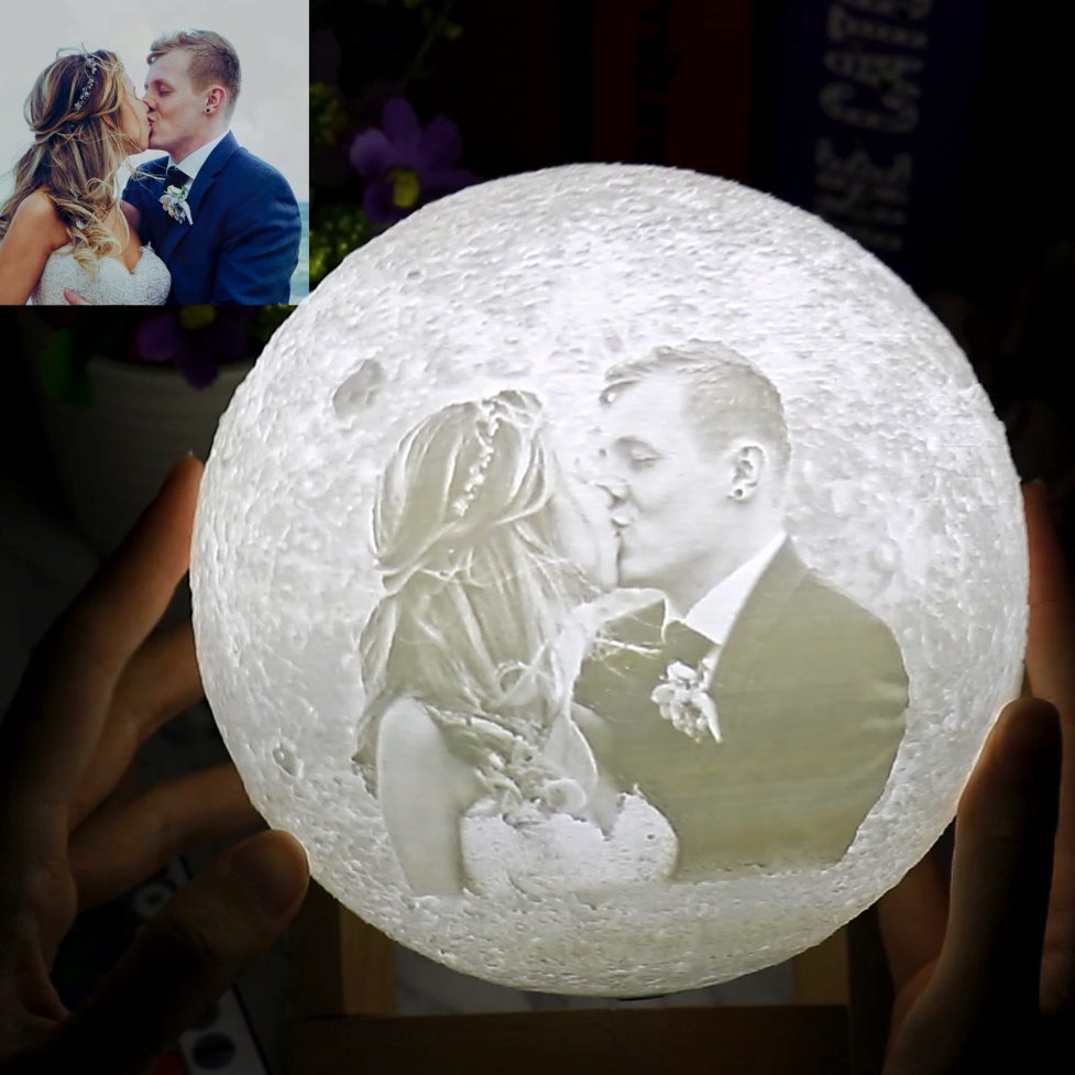 CUSTOM 3D PHOTO MOON LAMP 16 Color-remote control