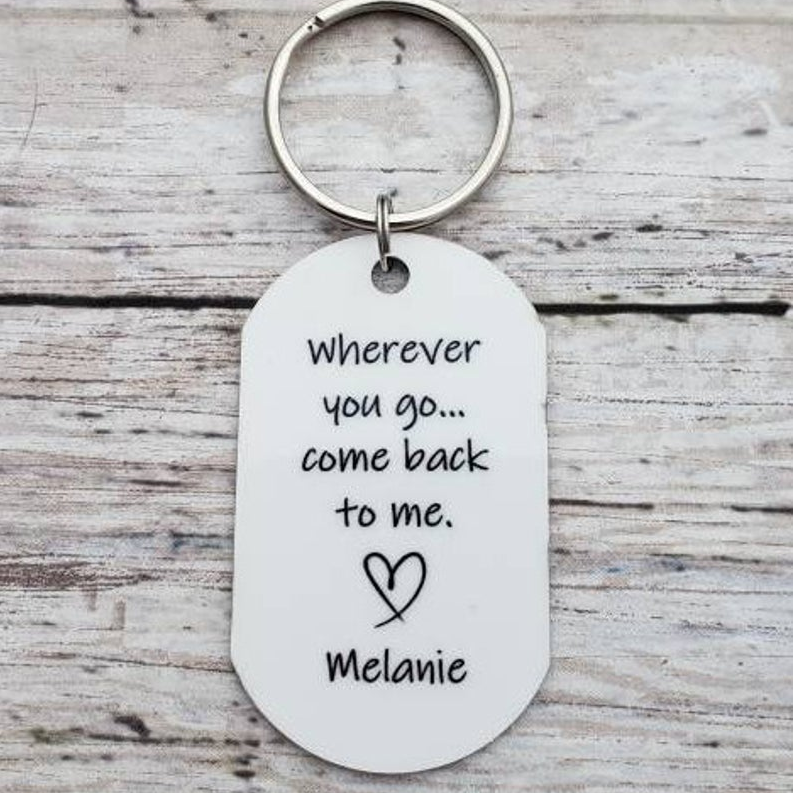 Wherever You Go, Come Back To Me Keychain, Personalized Picture Keychain, Valentine's Day Gift For Boyfriend, Long Distance Relationship