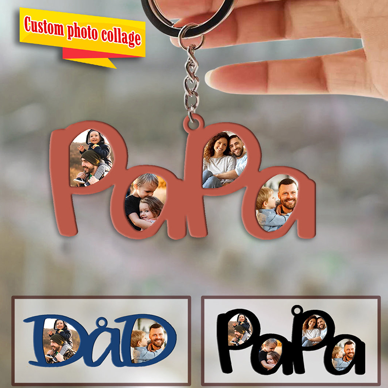 Personalized Father's Day Photo Keychain