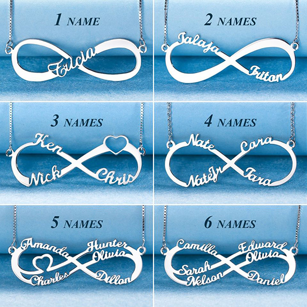 Infinity Necklace 4 Names