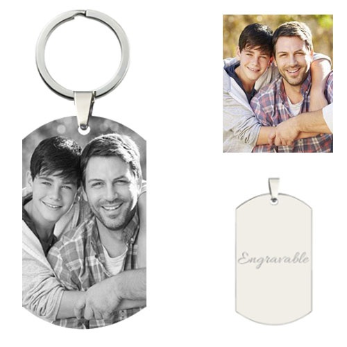 Personalized Picture Titanium Keychain