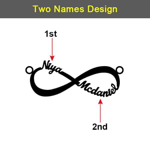Infinity Necklace 4 Names